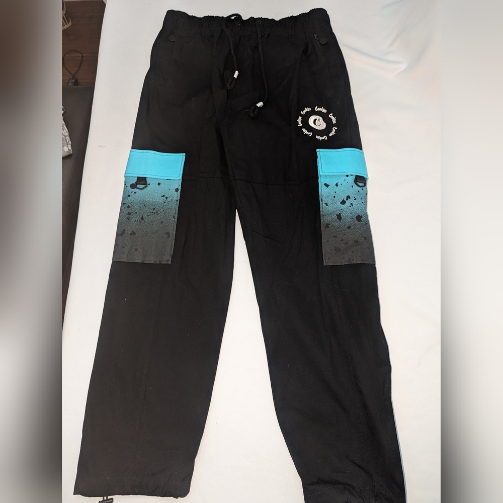 Cookies SF Steady Drip Cargo Windpants Black Large EUC